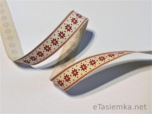 Tasiemka bawełniana - drobne gwiazdki skandynawskie