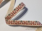 Tasiemka bawełniana - renifery świąteczne
