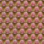 Tkanina bawełniana dekoracyjna - pisanki 3D