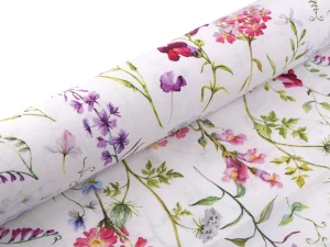 Tkanina dekoracyjna - polne kwiaty