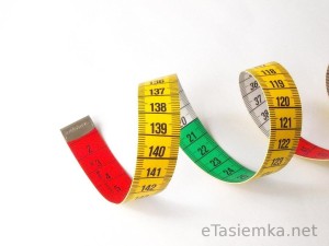 Metr krawiecki dwustronny 150 cm